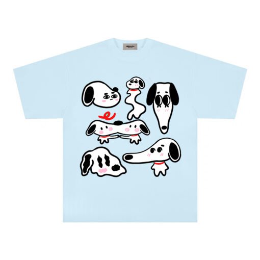 Vapetix S-3XL  【Tmall/Recommended】Heavy 230g double yarn pure cotton combed tightly cartoon pattern printed short-