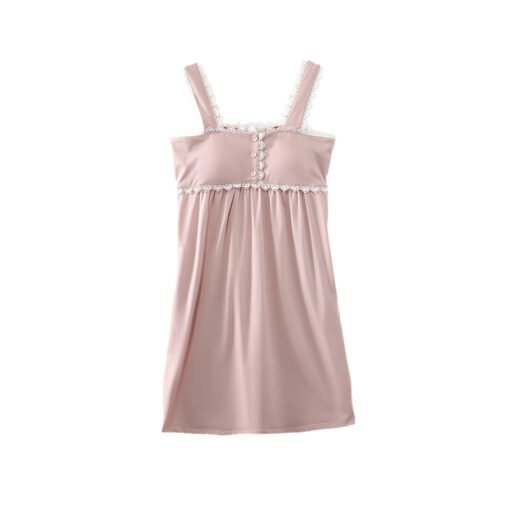 Vapetix 160(M)-175(XXL)  With Chest Pad Cool Cotton Sling Nightgown Pullover Casual Sexy Cotton Bracket Cotton Girl Sleevele - Afbeelding 3