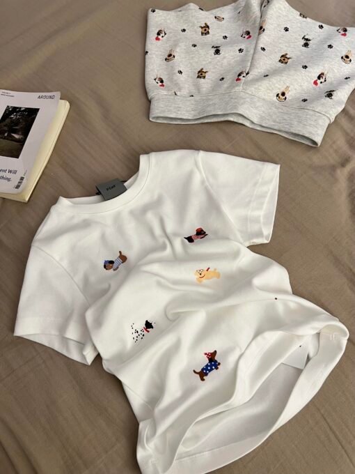 Vapetix S-2XL  High-quality pure cotton 220g 40 pieces of wool + elastic printing with slim waist-tight short-slee