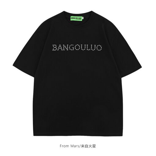 Vapetix S-3XL  【Tmall/Recommended】Heavy 230g double yarn pure cotton combed tightly English letter printed short-s - 图片 4