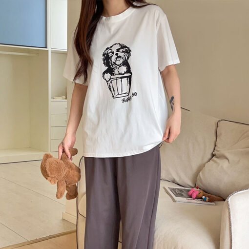 Vapetix M-XL  [Tanfanny Summer 77 Batch] M-XL (Ice Porcelain Cotton) Short Sleeve Cartoon Pajamas Women's Suit La - 图片 2