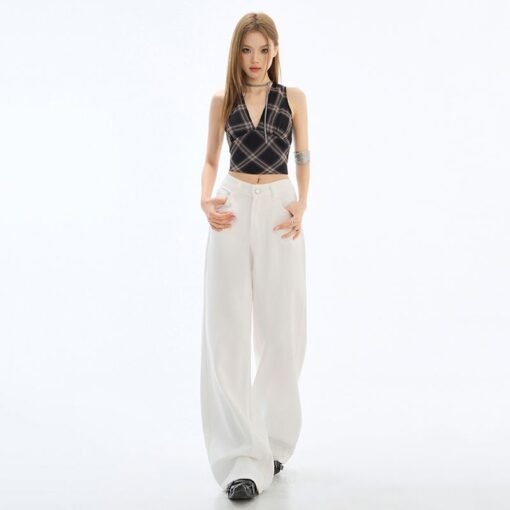 Vapetix XS-XL  Real shot of 2025 spring and summer Korean version of slim, loose, versatile straight and draped fl