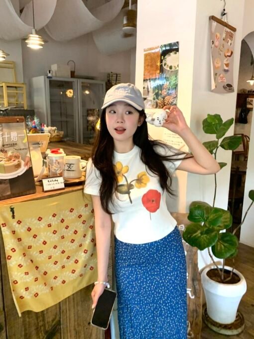 Vapetix S-2XL  High-quality pure cotton 220g 40 pieces of wool + elastic printing with slim waist-tight short-slee