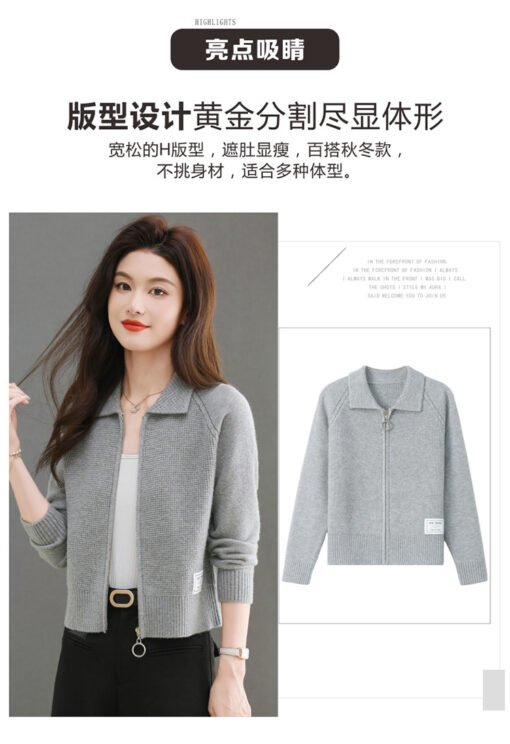 Vapetix S-XXXL  Short Wool Sweater Coat Women's Spring and Autumn Knitted Cardigan for Small Super Good-looking Lap