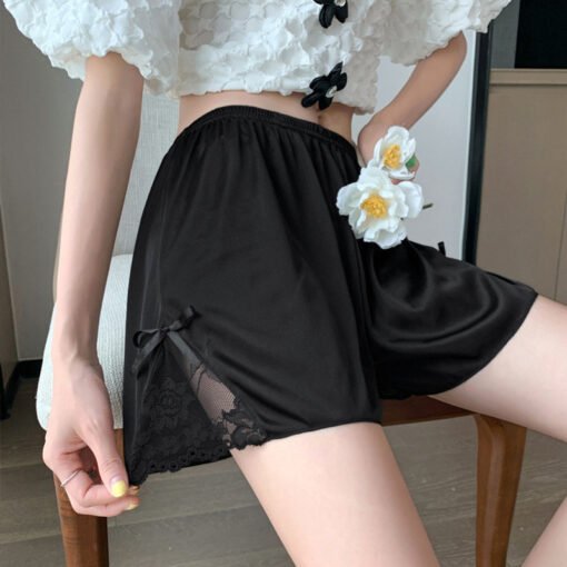 Vapetix ● S is suitable for wearing 80-95 pounds ●-● 3XL suitable for wearing 145-160 pounds ●  Safety Pants Women's Skirt Anti-light JK Student Lace Leggings Summer Thin Outfit Ice Silk Shorts