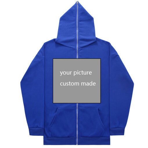 Vapetix S-The size can be customized  Cross-border large plate sweater full face zipper cardigan hoodie Y2k sweater to figure to make a g