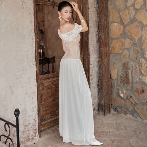 Vapetix S-L  Q25DS159 Europe and the United States cross-border women's summer Amazon new oblique shoulder lace