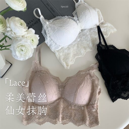 Vapetix 90-120 pounds can be worn-90-120 pounds can be worn  Strapless Underwear Women's Thin Shoulder Strap Anti-slip Lace Wrap Chest Summer Thin One-piece Non