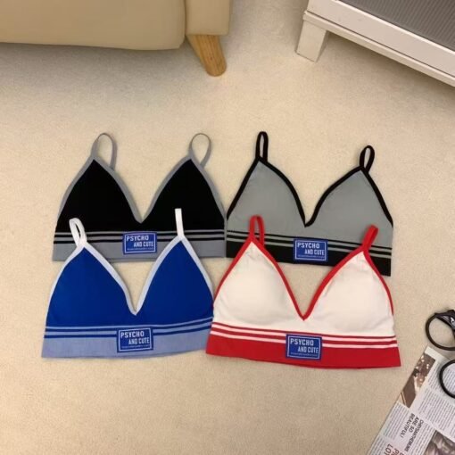 Vapetix One size fits all-One size fits all  Sweet Spice Girl Style Triangle Cup Sexual Beautiful Back Wrap Chest with Chest Pad Short Bottoming