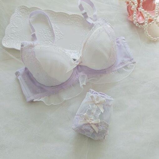 Vapetix 70B-90E  Super American Japanese Embroidered Four Color Thin Cup College Style Student Girl Cute Gathered Se