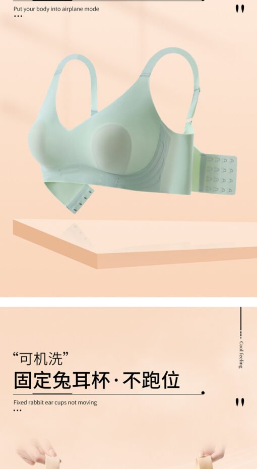 Vapetix M (Recommended 90-100 pounds 75BCD)-6XL (recommended 230-280 kg 110BCD)  Traceless Underwear Women's Thin Large Chest Small Steel Ring-Free Summer Ultra-Thin Parammary Anti