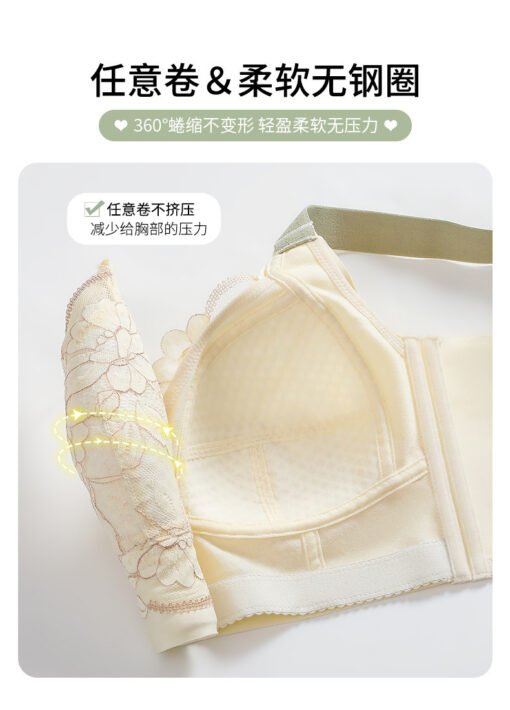 Vapetix 34/75B-44/100D  Big Chest Small Chest plus size Underwear Full Cup Ultra-thin Summer Bra No Steel Ring Adjustable G