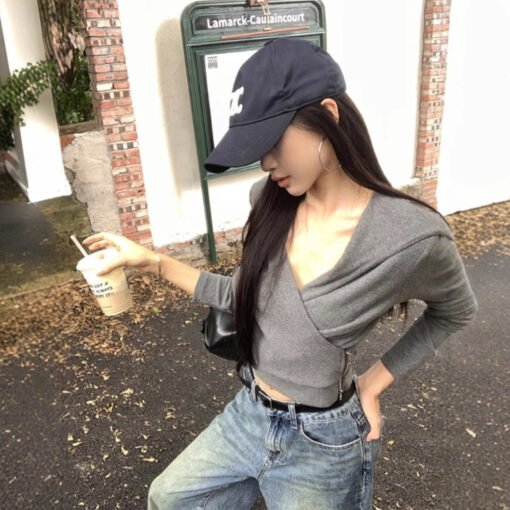 Vapetix S-XL  New Arrival Small Gray Hooded Sweater Cardigan Coat Women's Autumn and Winter Women's High-end Shor - 图片 2