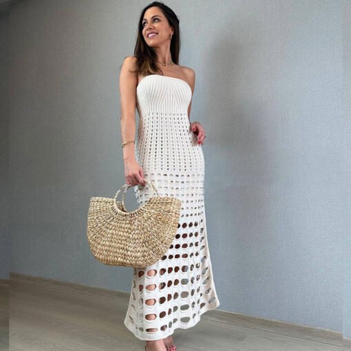 Vapetix S-L  Yangyang Cross-border European and American New Beach Blouse Amazon Strapless One-step Sexy Skinny - Pilt 2