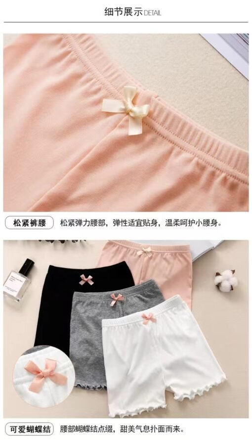 Vapetix Recommended weight for size 100 is 15-20 pounds-  Children's Bottoming Pants Safety Pants Summer Thin Milk Silk Shorts Little Girl's Anti-walking Gir - Imagen 2
