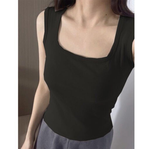 Vapetix S [70-95 pounds]-XL [125-150 pounds]  2025 Spring and Summer New Camisole Women's Inner Wearing Outer Wearing Camisole Solid Color Wide S - Obrázek 2