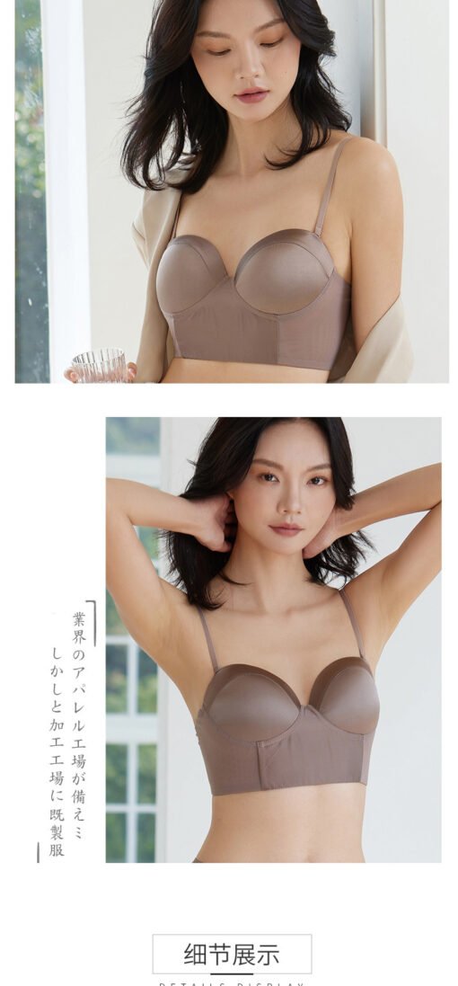 Vapetix M-XL  Yuyue Mulberry Silk Women's Thin French Style Bra Rimless Sliding Surface Breathable Sexy Underwear - 图片 2