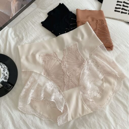 Vapetix M-L  Heavy Embroidered Lace Sexy Traceless Breathable Bacteriostatic Light Abdominal plus size Hip-lifti - Kép 2