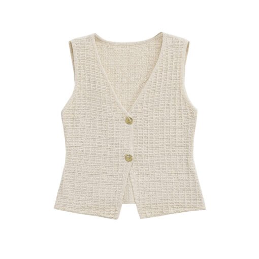 Vapetix S-L  ZR foreign trade wholesale European and American style women's knitted texture vest mini skirt suit – Bild 2