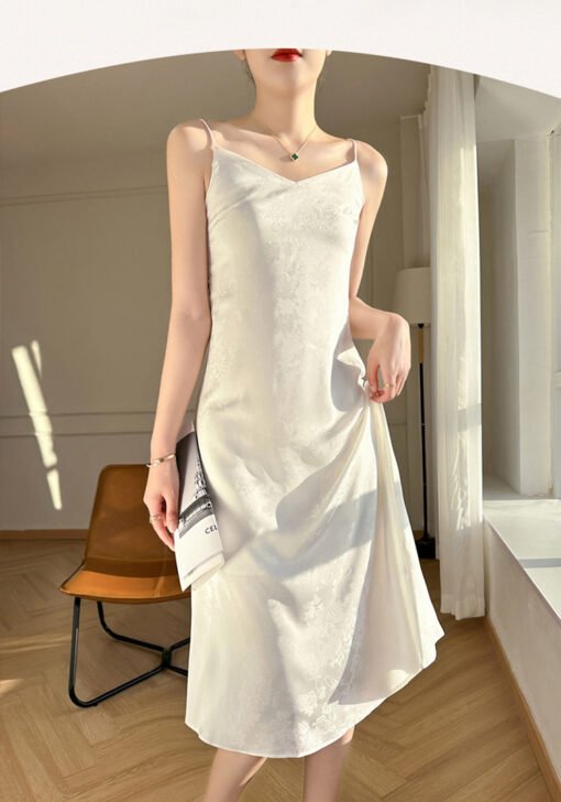 Vapetix S-XXL  24 Spring and Summer New French Style High-end V-neck Printed Elegant Long Dress Loose Slimming Com