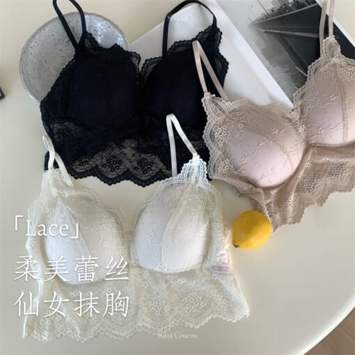 Vapetix 90-120 pounds can be worn-90-120 pounds can be worn  Strapless Underwear Women's Thin Shoulder Strap Anti-slip Lace Wrap Chest Summer Thin One-piece Non - 图片 2