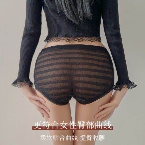 Vapetix M (80-105 pounds)-XL (125-145 pounds)  2023 New Japanese Style Sexy High Waist Lace Briefs Women's Ultra-thin High Elastic Breathable Cros - Image 3