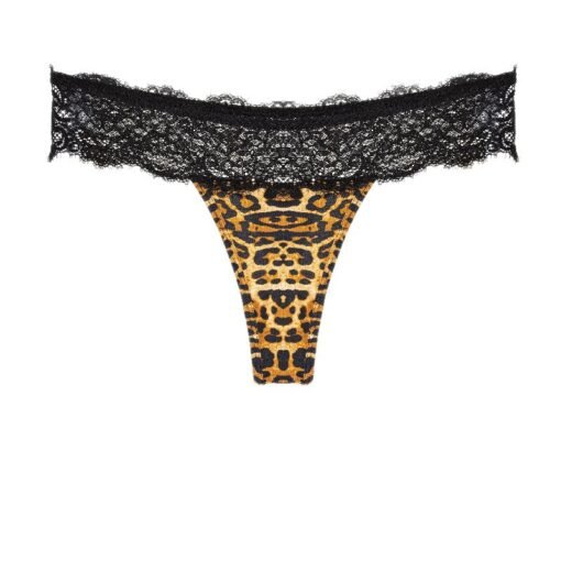 Vapetix M-XL  Sexy Lace Hollow Leopard Zebra Women's Underwear Pure Breathable Thong Stretch Low Waist T-Pants - Afbeelding 2