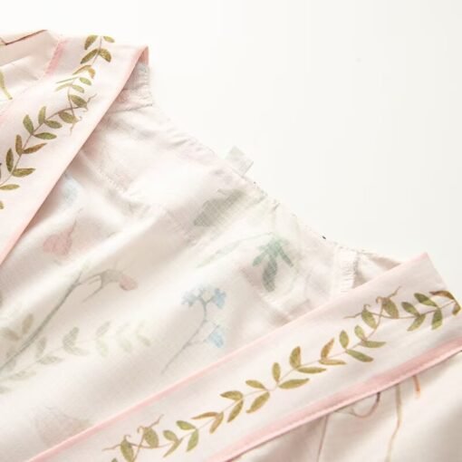 Vapetix S-L  Cross-border European and American 2025 Amazon Spring V-neck Printed Waist Wrap-up Lazy French Dres - Obrázek 3
