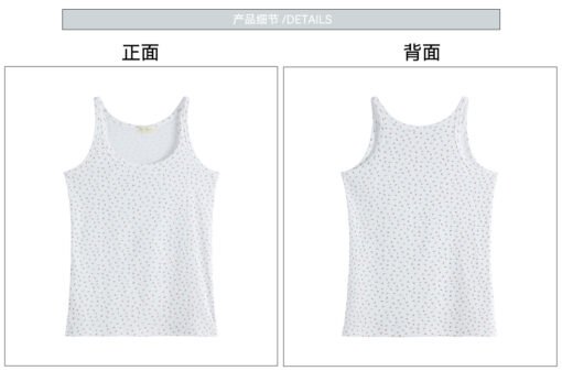 Vapetix S-XL  180g Light Loose Straight Vest Women's Summer Cotton U-Neck Lazy Floral Sling Base Top Joker Outer - 图片 2