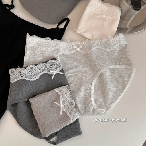 Vapetix M（80-100）-XL (120-140 pounds)  Grade 10A antibacterial Xinjiang baby cotton ~ 16CM extended crotch lace full hip waist briefs wome - obrazek 4