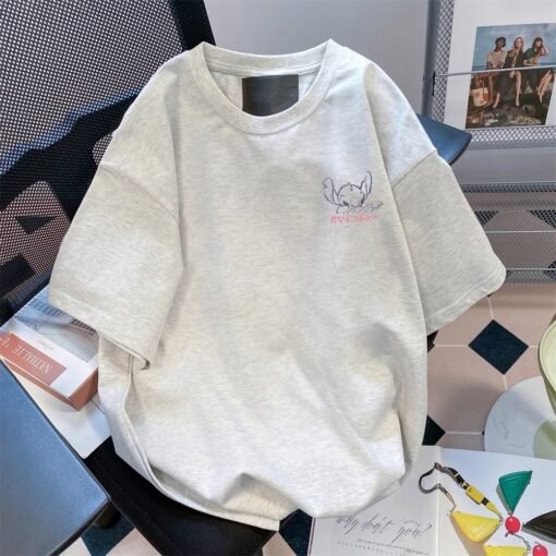 Vapetix M-3XL  New Fashionable Brand Stetson Printed Short-sleeved T-shirt Women's Summer Design Niche oversize Ha – Bild 4