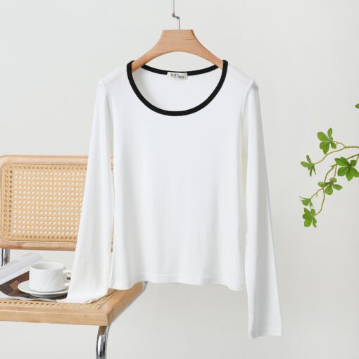 Vapetix XL-XXL  Spring and Autumn Long-sleeved T-shirt Women's Inner Base Shirt Small Top Trendy Long-sleeved Inner