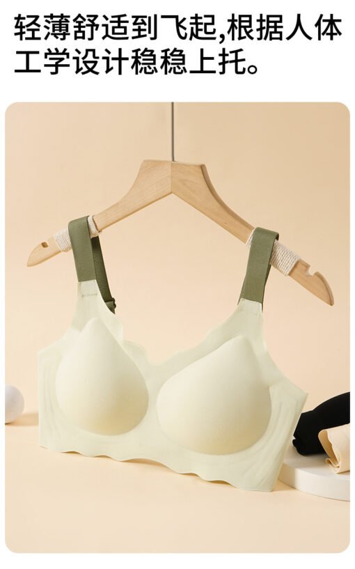 Vapetix M-XXXL  Traceless Underwear Women's Comfortable Thin Small Chest Push-up Large Rings-free Soft Support Anti - Image 2