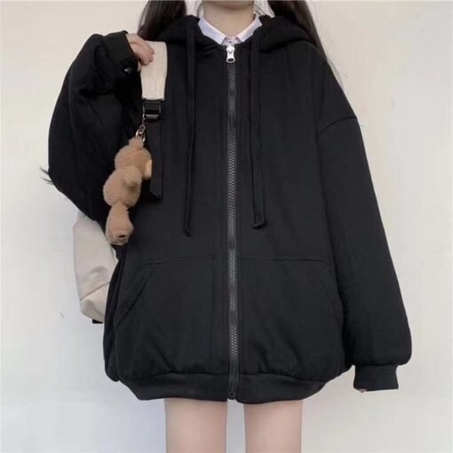 Vapetix S-4XL  American-style Cartoon Sweater Coat Women's Autumn and Winter fleece-lined Thickened Ins Fashionabl