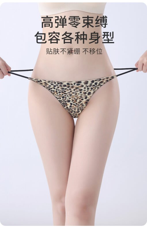 Vapetix M-XL  Si Erjian Cross-border Foreign Trade Sexy Leopard Print Ladies Stirring Pure Desire Thong Side V Be - Obrázek 2