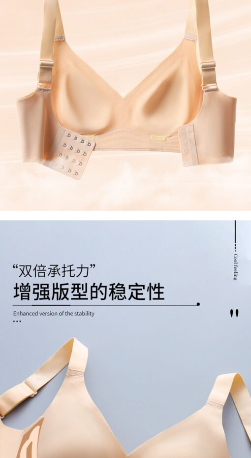Vapetix M (Recommended 90-100 pounds 75BCD)-6XL (recommended 230-280 kg 110BCD)  Traceless Underwear Women's Thin Large Chest Small Steel Ring-Free Summer Ultra-Thin Parammary Anti - 图片 3