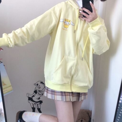 Vapetix S-4XL  American-style Cartoon Sweater Coat Women's Autumn and Winter fleece-lined Thickened Ins Fashionabl – Bild 2