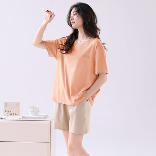Vapetix M suggests 80-100 pounds-3XL recommends 160-180 pounds  Modal Pajamas Women's 2025 New Summer Ice Silk Thin Short Sleeve Shorts plus size with Chest Pad Ho