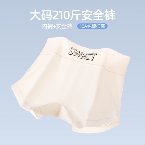 Vapetix XL [85-125 pounds]-3XL [165-200 pounds]  Ice Silk Boxer Three-point Safety Pants Summer plus size 100.00kg Cotton Crotch Anti-light 10a Anti – Image 5