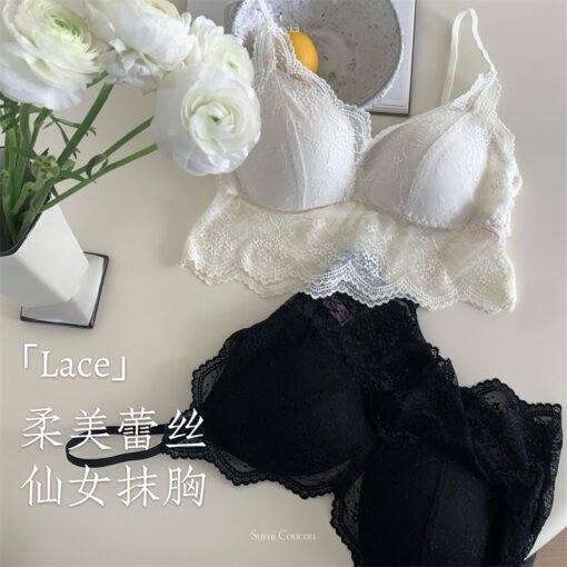 Vapetix 90-120 pounds can be worn-90-120 pounds can be worn  Strapless Underwear Women's Thin Shoulder Strap Anti-slip Lace Wrap Chest Summer Thin One-piece Non - 图片 5