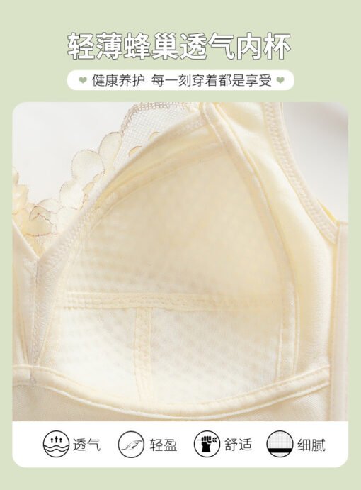 Vapetix 34/75B-44/100D  Big Chest Small Chest plus size Underwear Full Cup Ultra-thin Summer Bra No Steel Ring Adjustable G - 图片 2