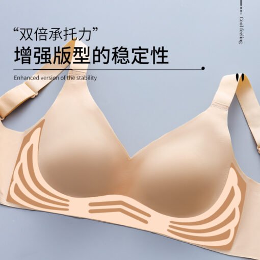 Vapetix M (Recommended 90-100 pounds 75BCD)-6XL (recommended 230-280 kg 110BCD)  Traceless Underwear Women's Thin Large Chest Small Steel Ring-Free Summer Ultra-Thin Parammary Anti - 图片 6