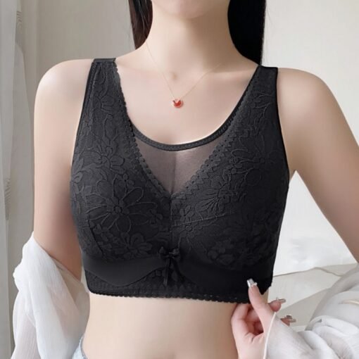 Vapetix 36/80C-46/105D  Breathable Underwear B- E Cup Women's Large Chest Small Anti-sagging Without Steel Rings Thin Bra T - 图片 2