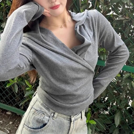 Vapetix S-XL  Hooded Long-sleeved T-shirt Sweater Women's 2024 New Autumn and Winter Inner and Outer Cardigan Irr - 图片 7