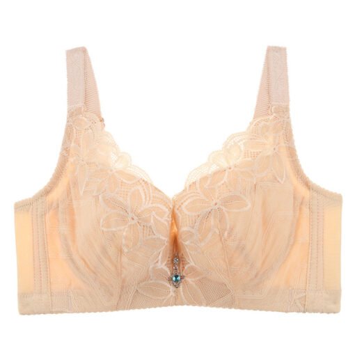 Vapetix 34/75C-44/100D  plus size Thin Non-Sponge Bra with Steel Rings plus size Full Cup Envelope Underwear Adjustable Pus - 图片 4
