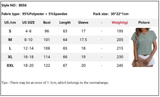 Vapetix S-XXL  Cross-border European and American Women's 2024 Summer New Amazon Women's V-neck Chain Jacquard Top – Bild 4