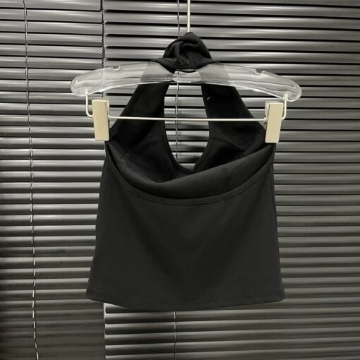 Vapetix S-L  Pure Desire Style Hanging Neck Vest Female Niche Design Hot Girl Fashion Stereo Pocket Top - obrazek 2