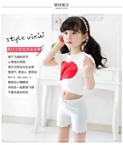 Vapetix Recommended weight for size 100 is 15-20 pounds-  Children's Bottoming Pants Safety Pants Summer Thin Milk Silk Shorts Little Girl's Anti-walking Gir - Imagen 6