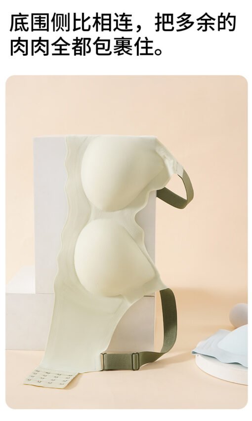 Vapetix M-XXXL  Traceless Underwear Women's Comfortable Thin Small Chest Push-up Large Rings-free Soft Support Anti - Image 3