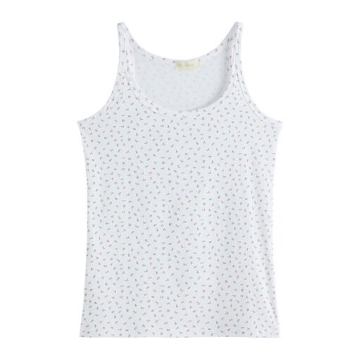 Vapetix S-XL  180g Light Loose Straight Vest Women's Summer Cotton U-Neck Lazy Floral Sling Base Top Joker Outer - 图片 5